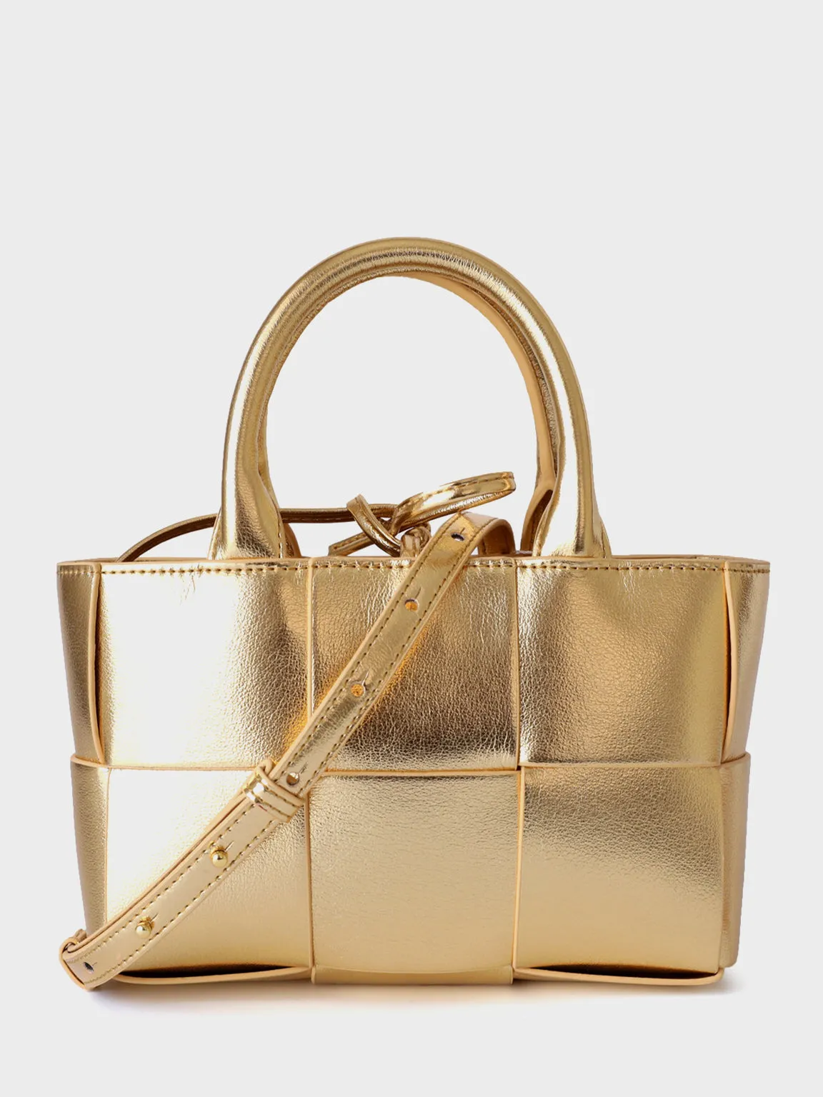 Arco Tote Bag Square Woven Basket Bag Braiding Shoulder Bag