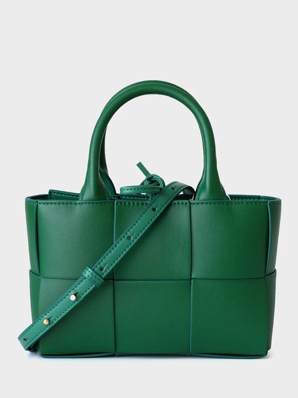 Arco Tote Bag Square Woven Basket Bag Braiding Shoulder Bag
