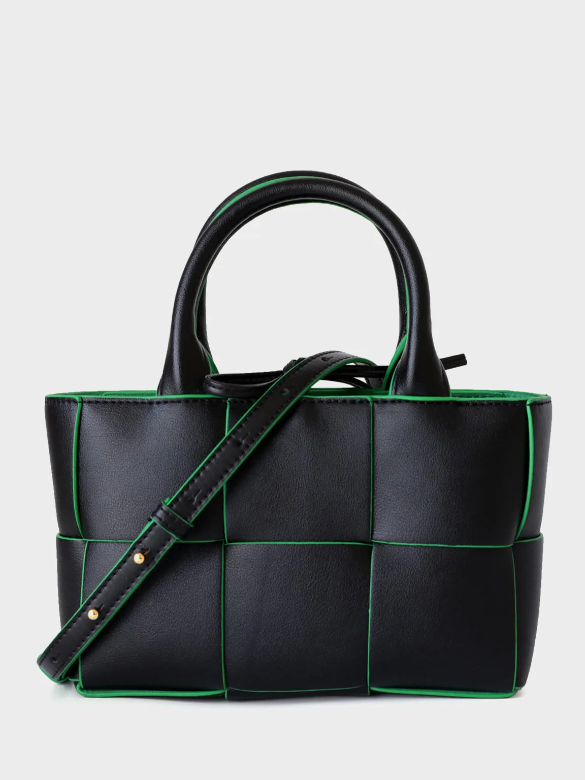 Arco Tote Bag Square Woven Basket Bag Braiding Shoulder Bag