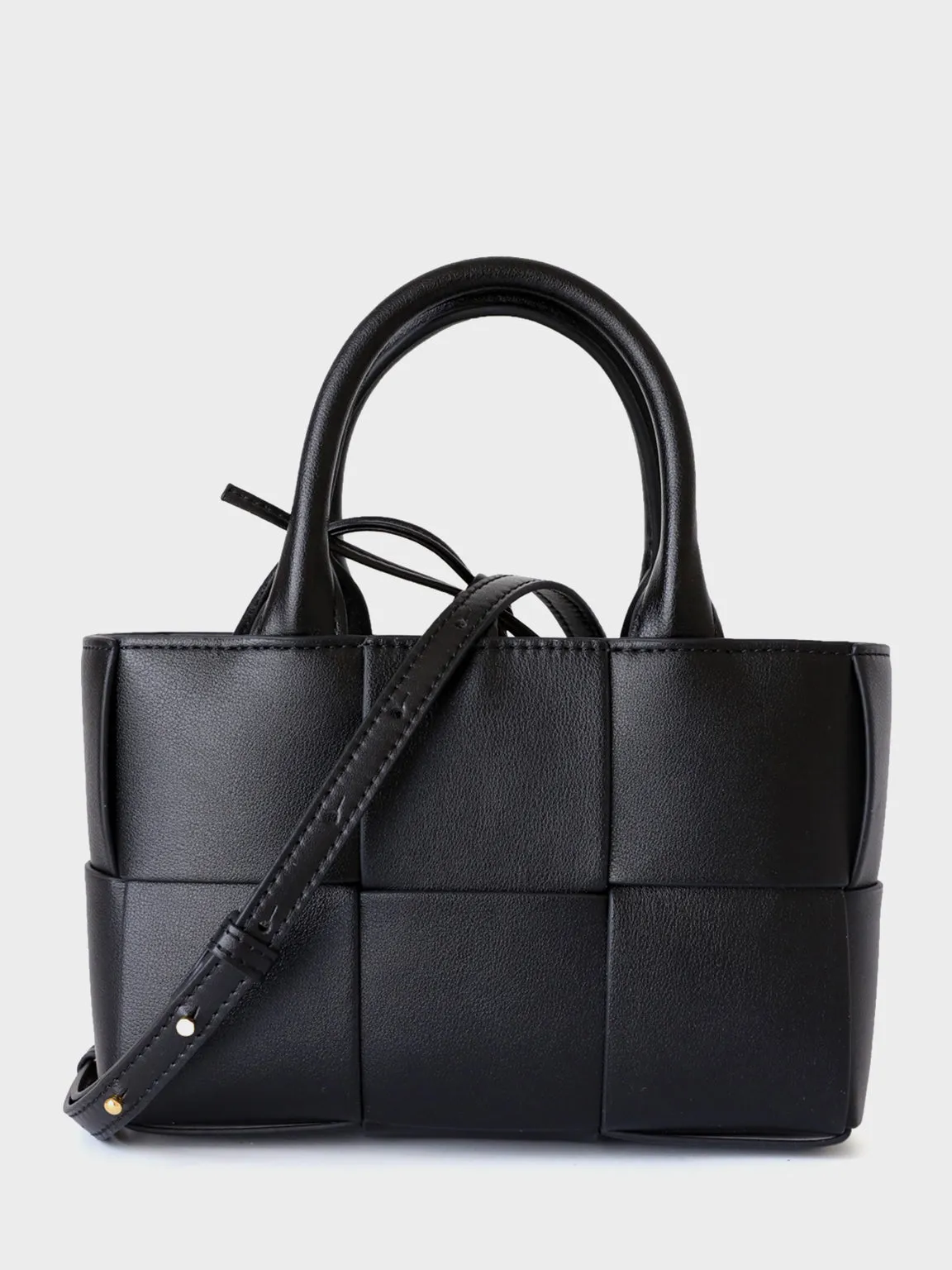 Arco Tote Bag Square Woven Basket Bag Braiding Shoulder Bag