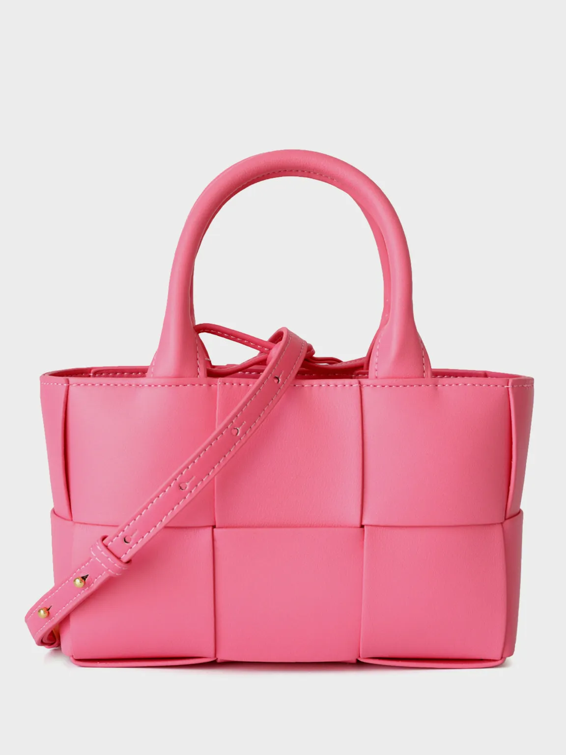 Arco Tote Bag Square Woven Basket Bag Braiding Shoulder Bag