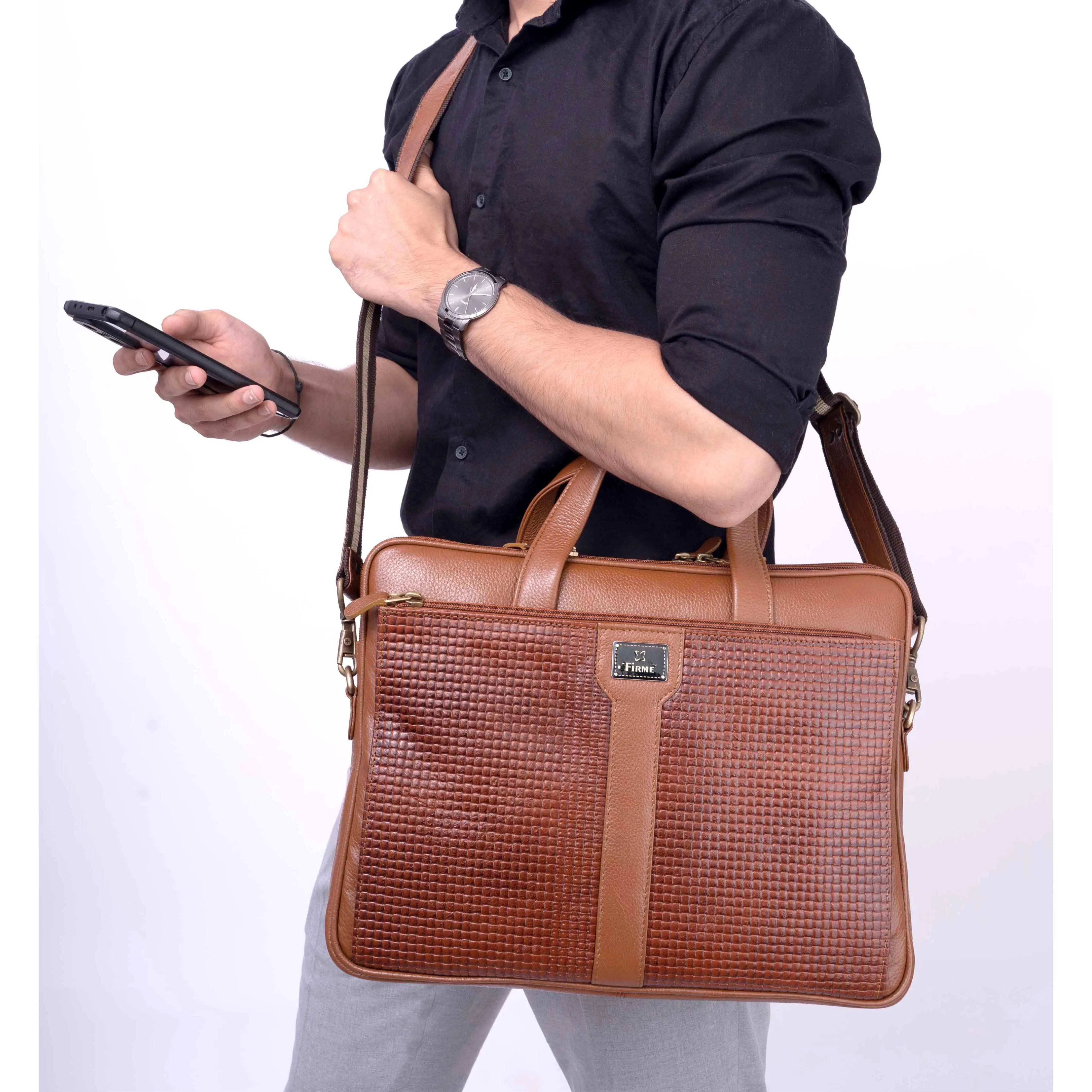 Aries – 1 Leather 15.6' Laptop Bag