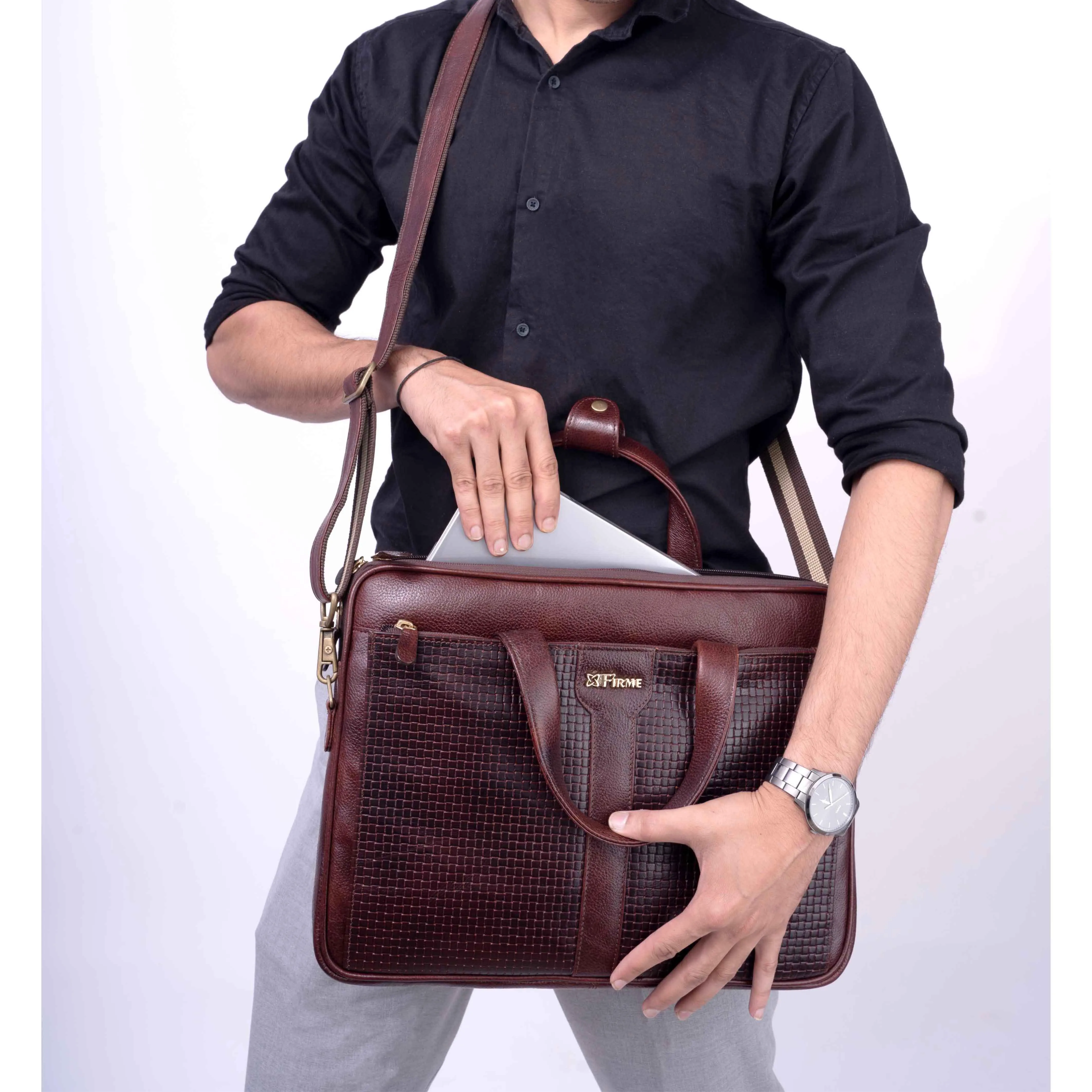 Aries – 1 Leather 15.6' Laptop Bag