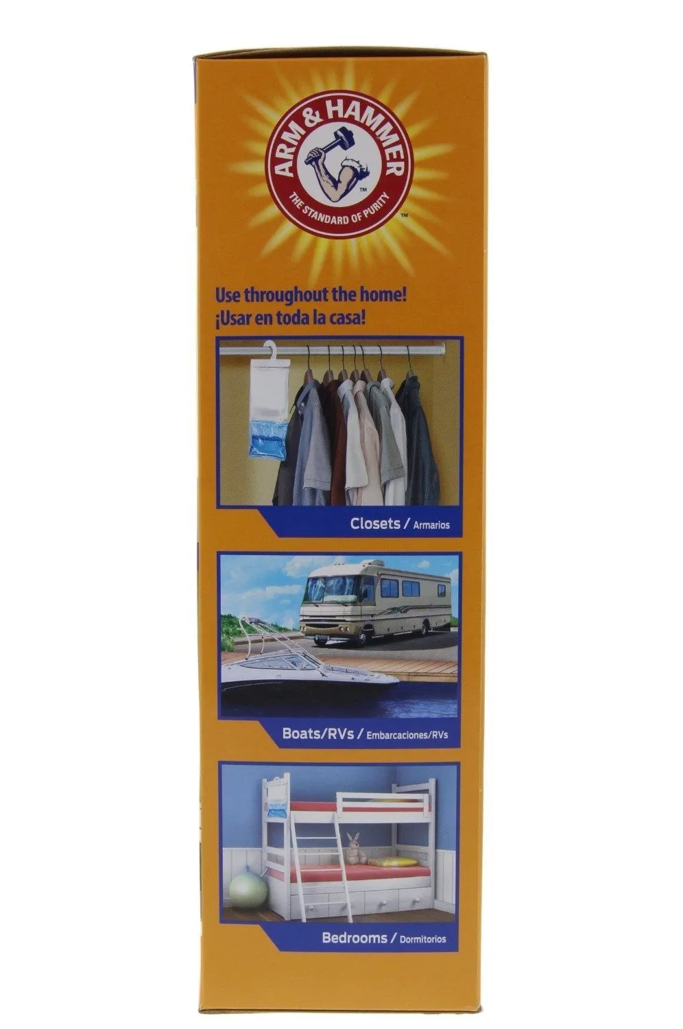 Arm & Hammer Moisture Absorber & Odor Eliminator 16oz Hanging Bag, 3 Pack (6 Bags Total) - Eliminates Musty Odors & Freshens Air for Closets, Laundry rooms, Mud Rooms