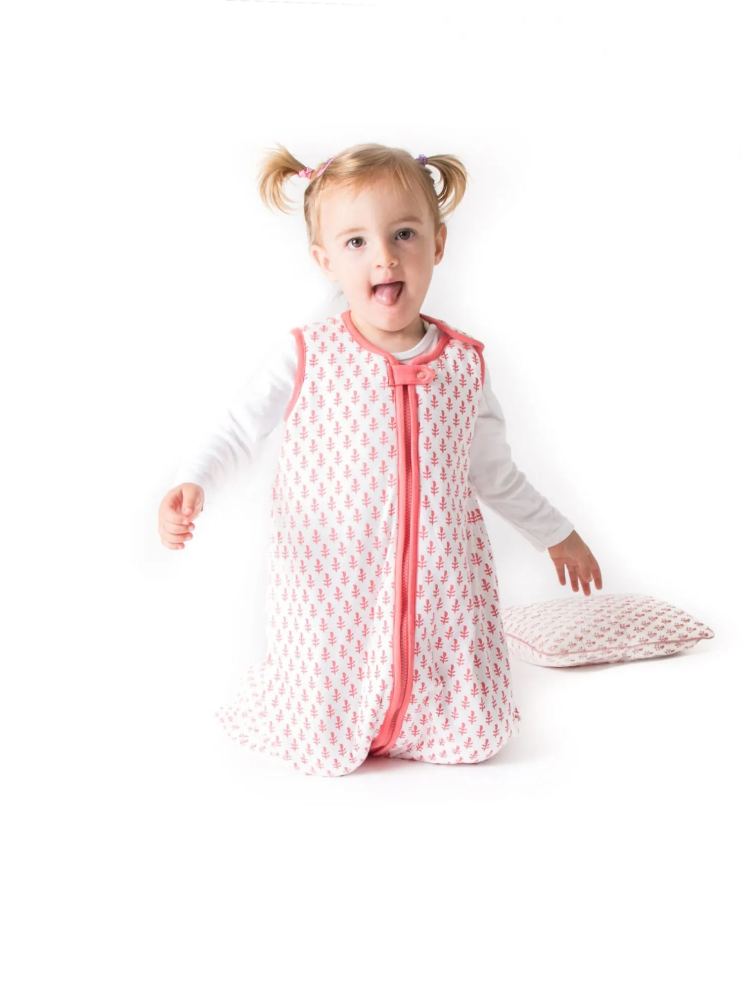 Baby Sleeping Bag Pink City Print - TOG 2.2 (Quilted)