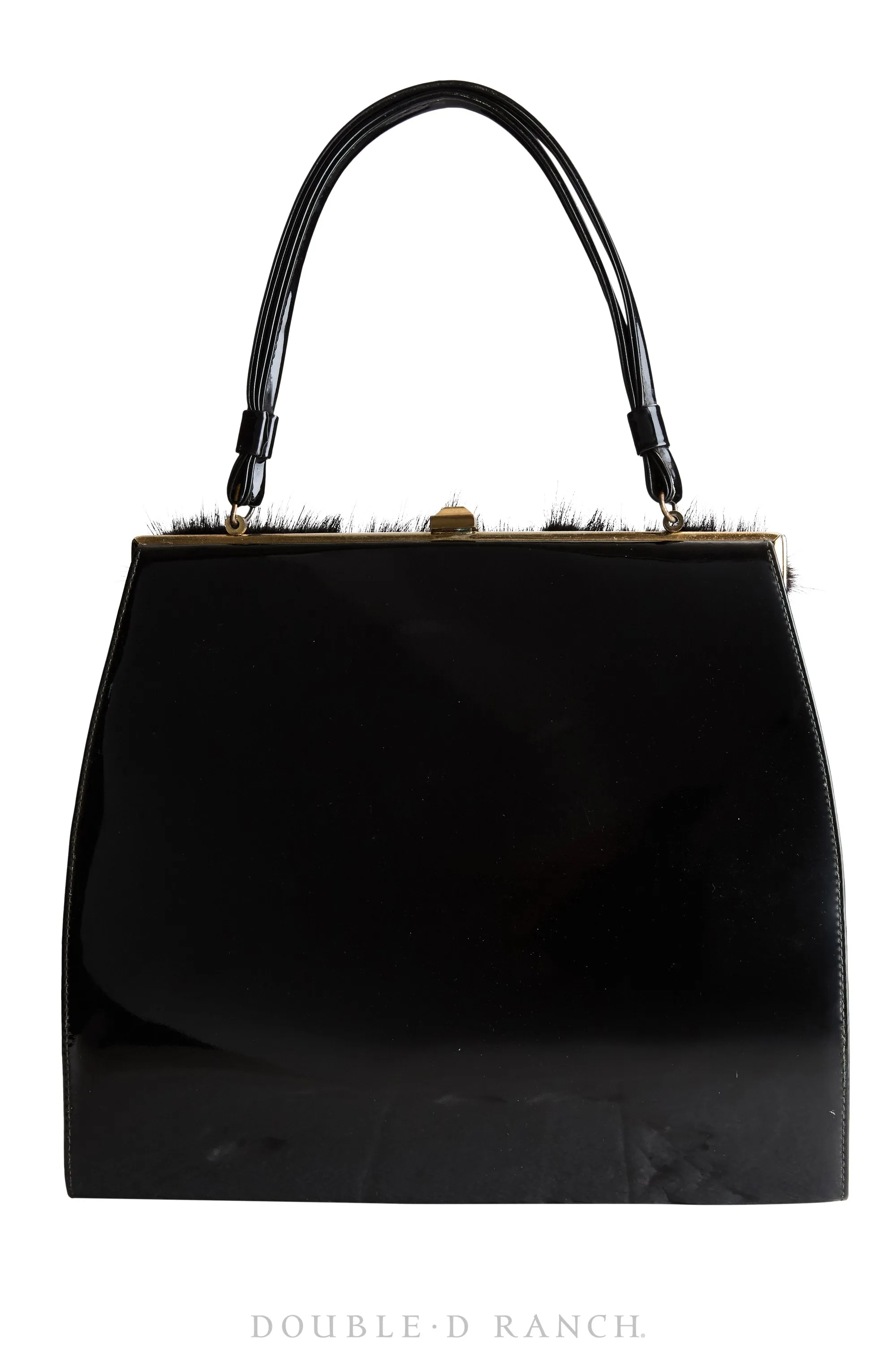 Bag, Silver Label, Patent Leather with Enamel Buckle, Repurposed,1309