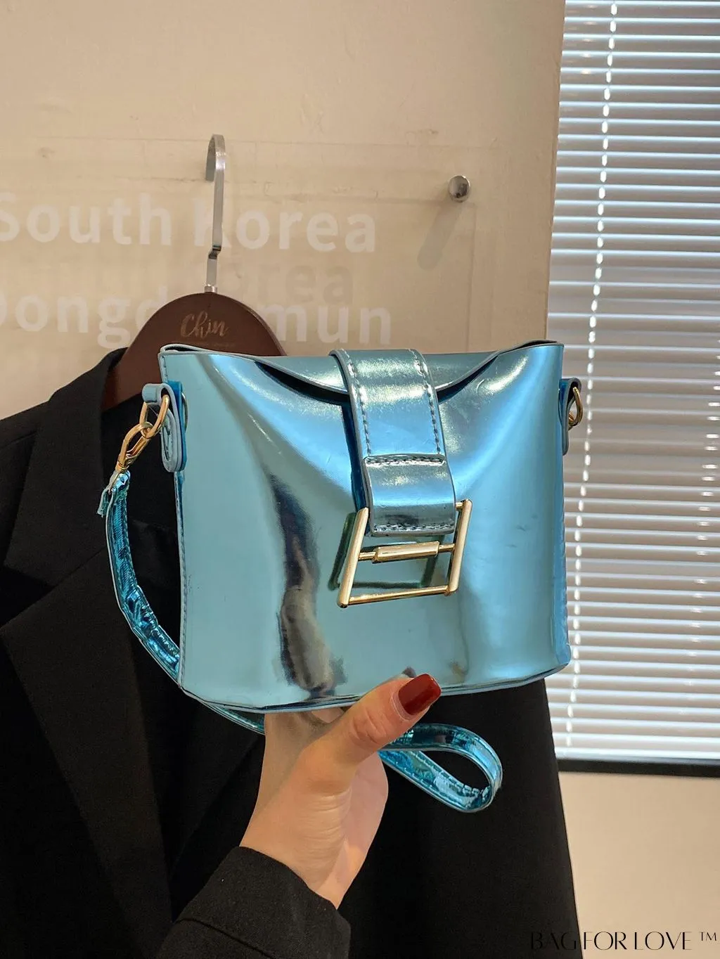 BagForLove - Compact Metallic Decor Bucket Bag with Stylish Appeal