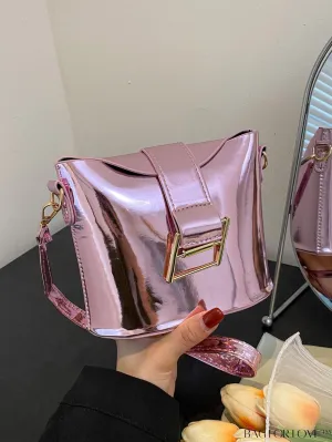 BagForLove - Compact Metallic Decor Bucket Bag with Stylish Appeal
