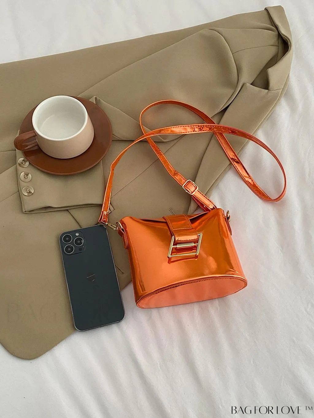 BagForLove - Compact Metallic Decor Bucket Bag with Stylish Appeal