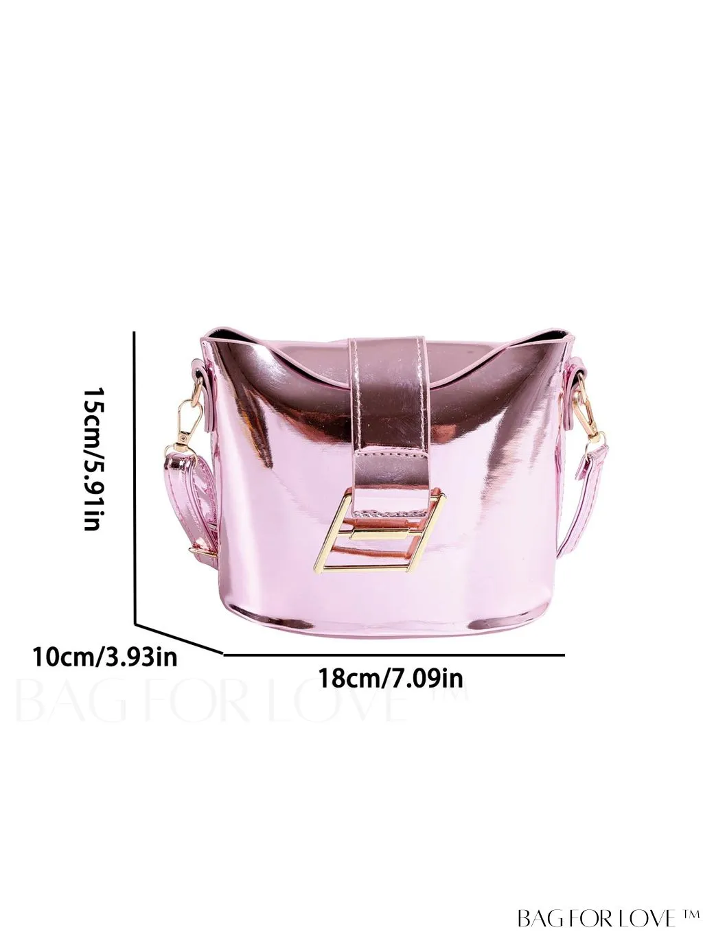 BagForLove - Compact Metallic Decor Bucket Bag with Stylish Appeal