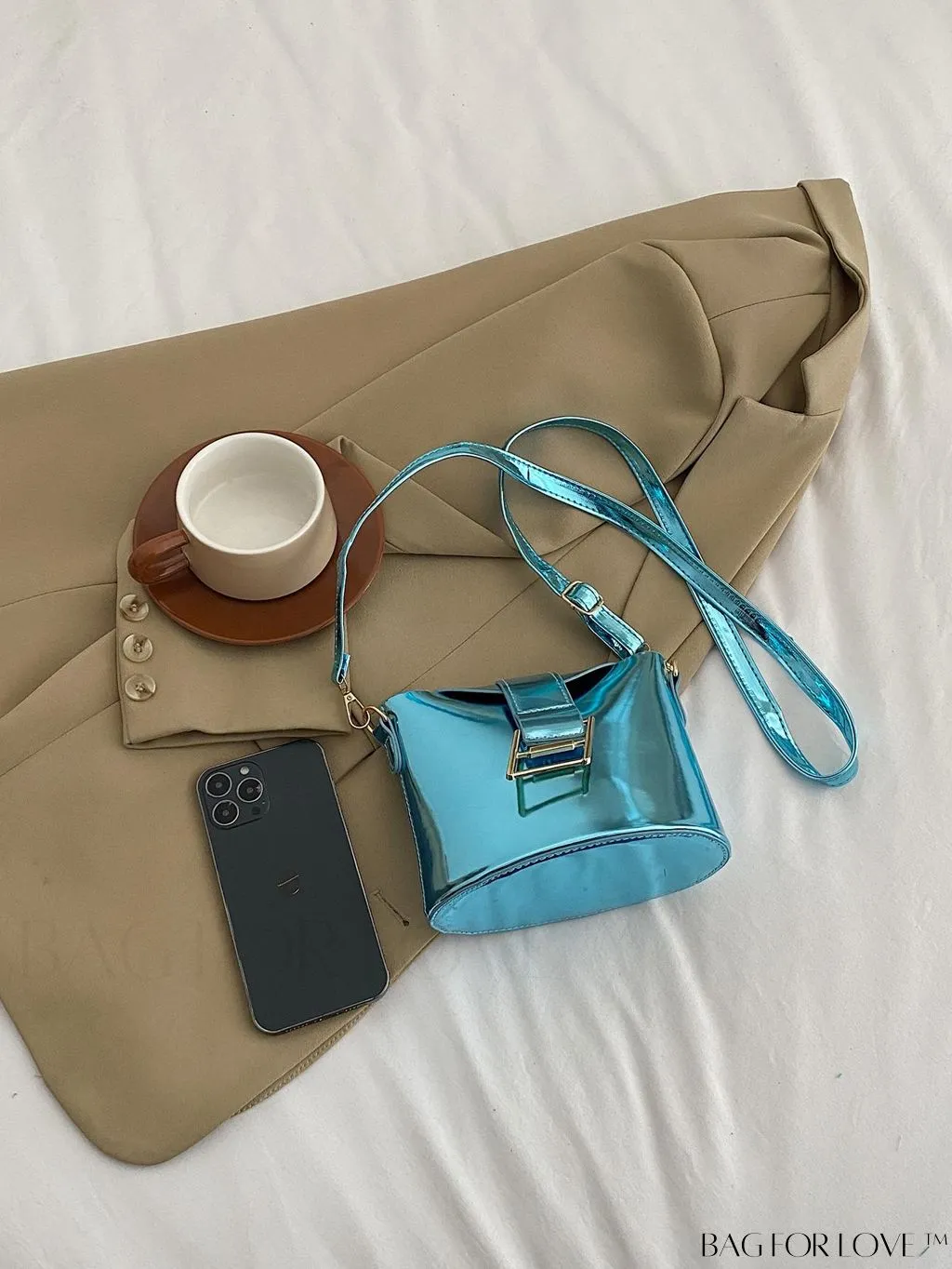 BagForLove - Compact Metallic Decor Bucket Bag with Stylish Appeal