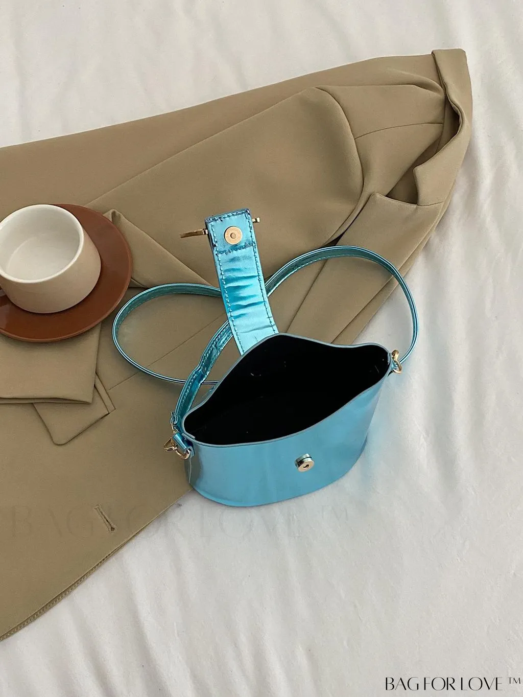 BagForLove - Compact Metallic Decor Bucket Bag with Stylish Appeal