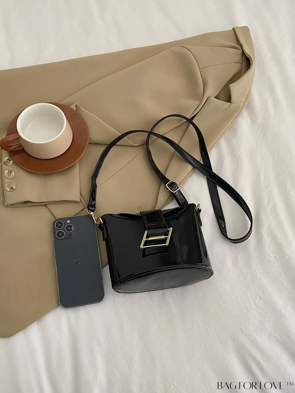 BagForLove - Compact Metallic Decor Bucket Bag with Stylish Appeal