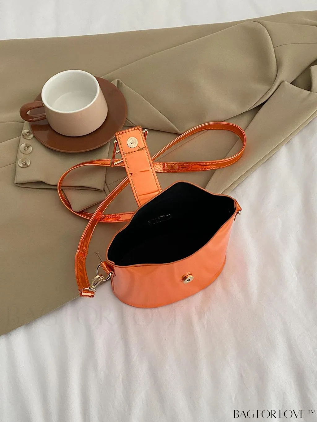 BagForLove - Compact Metallic Decor Bucket Bag with Stylish Appeal