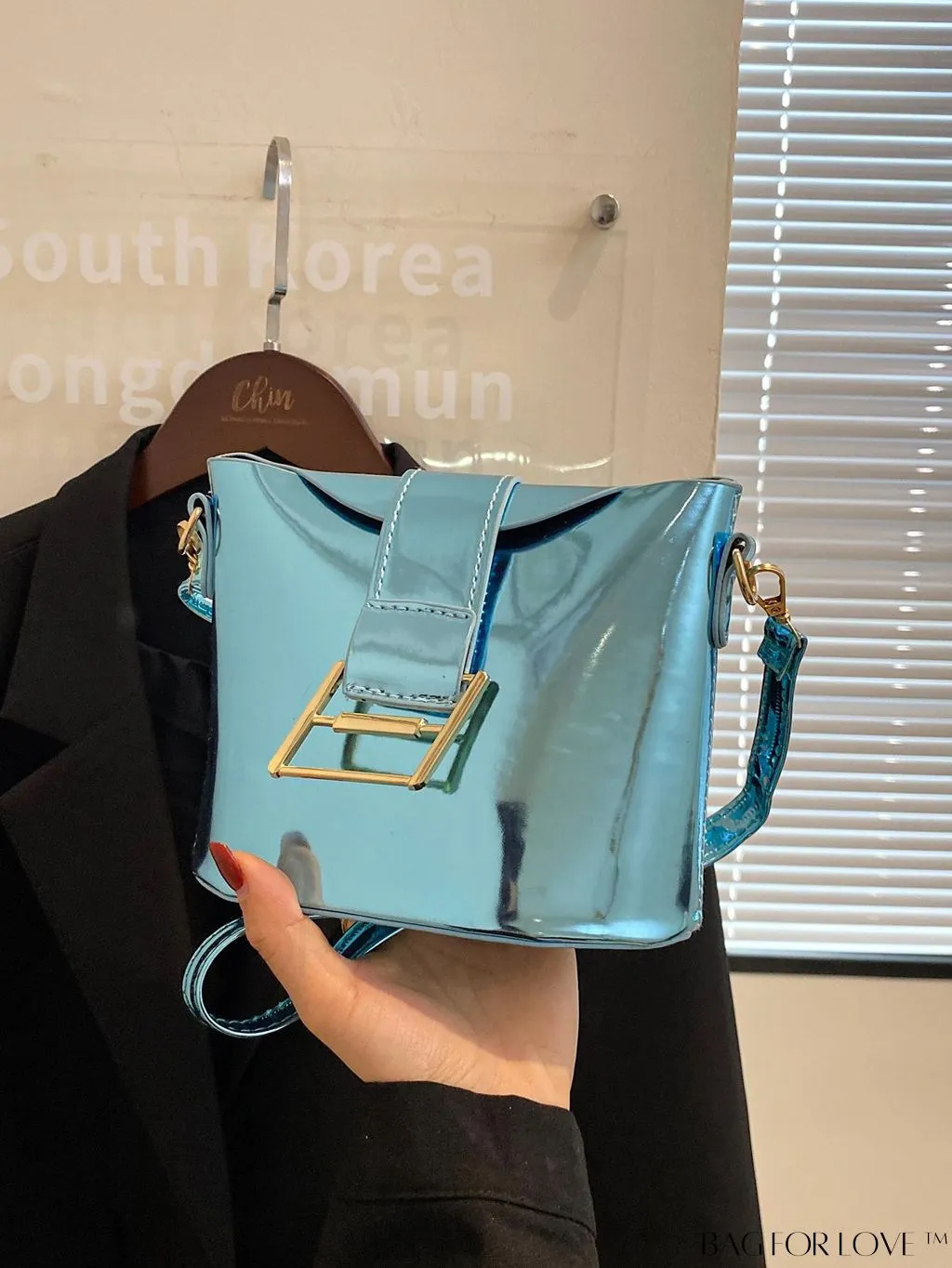 BagForLove - Compact Metallic Decor Bucket Bag with Stylish Appeal