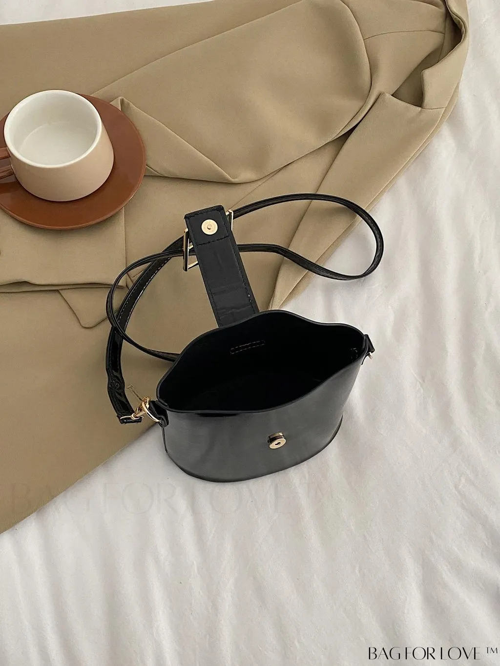 BagForLove - Compact Metallic Decor Bucket Bag with Stylish Appeal
