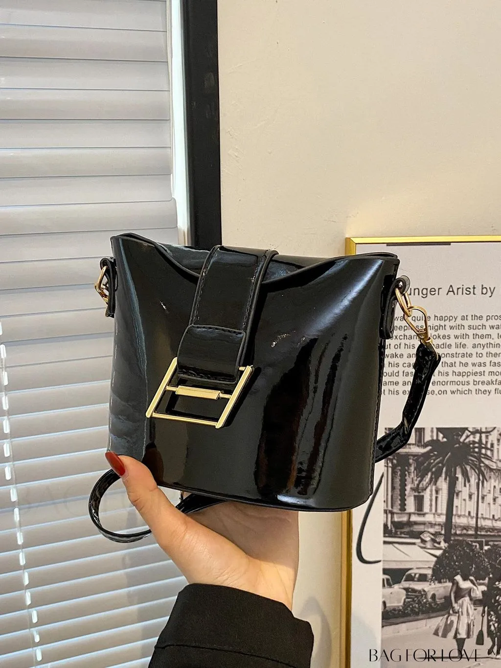 BagForLove - Compact Metallic Decor Bucket Bag with Stylish Appeal