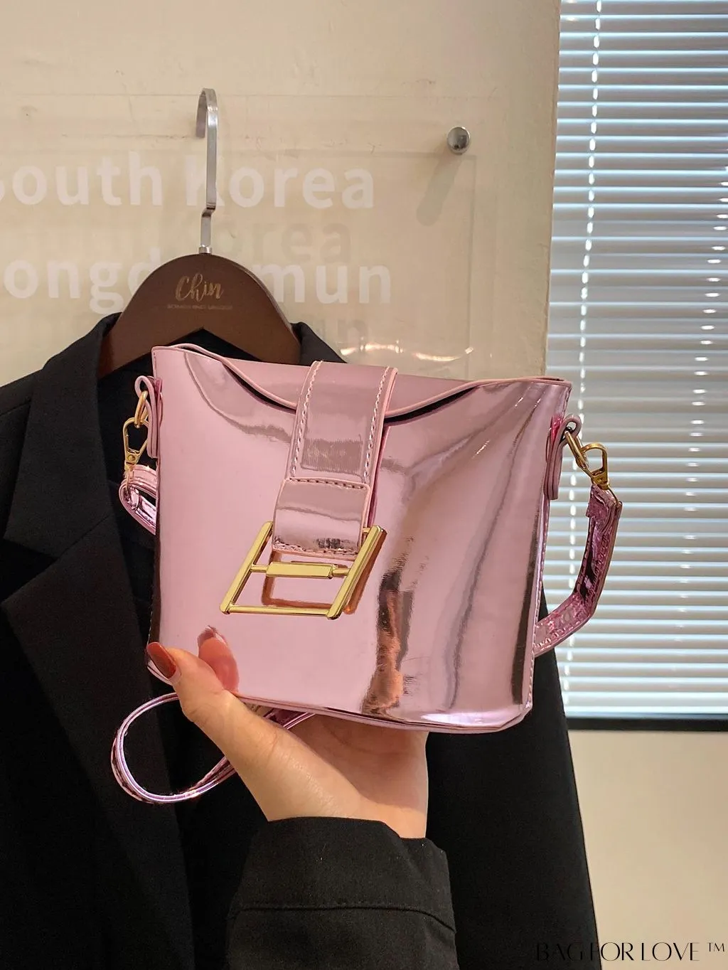 BagForLove - Compact Metallic Decor Bucket Bag with Stylish Appeal