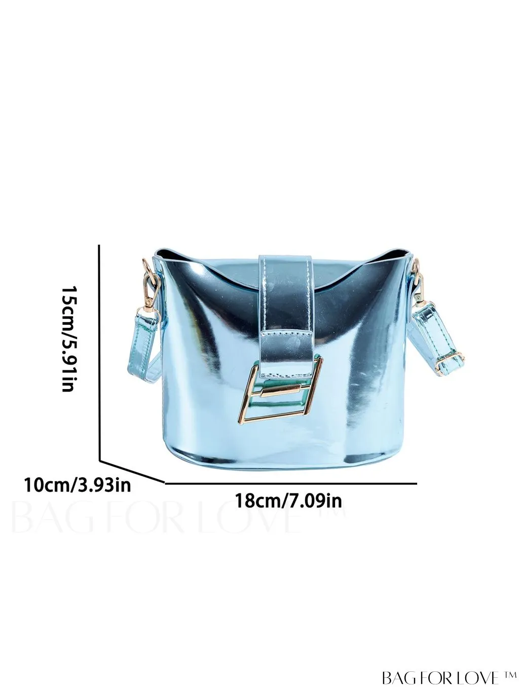 BagForLove - Compact Metallic Decor Bucket Bag with Stylish Appeal