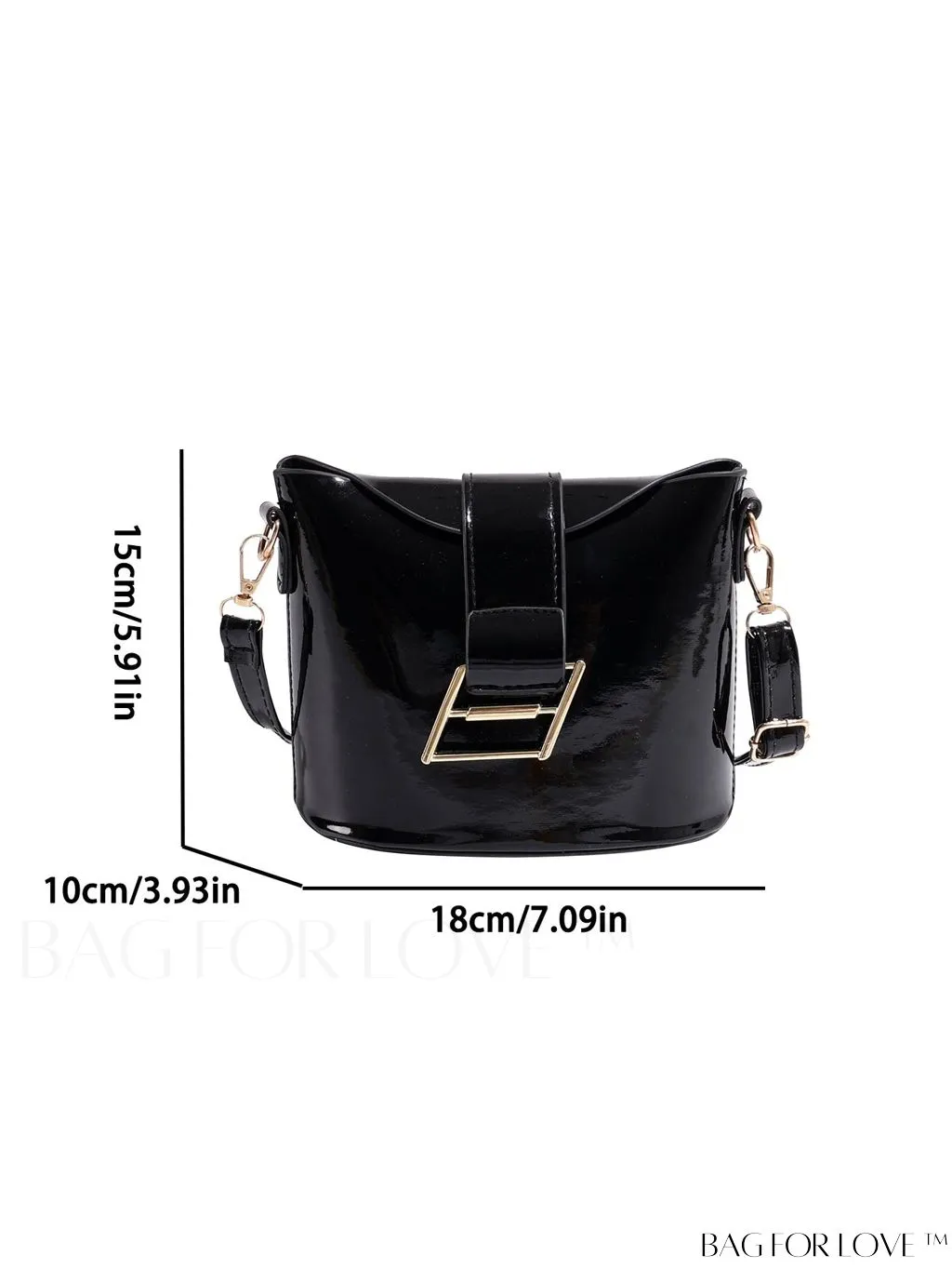 BagForLove - Compact Metallic Decor Bucket Bag with Stylish Appeal