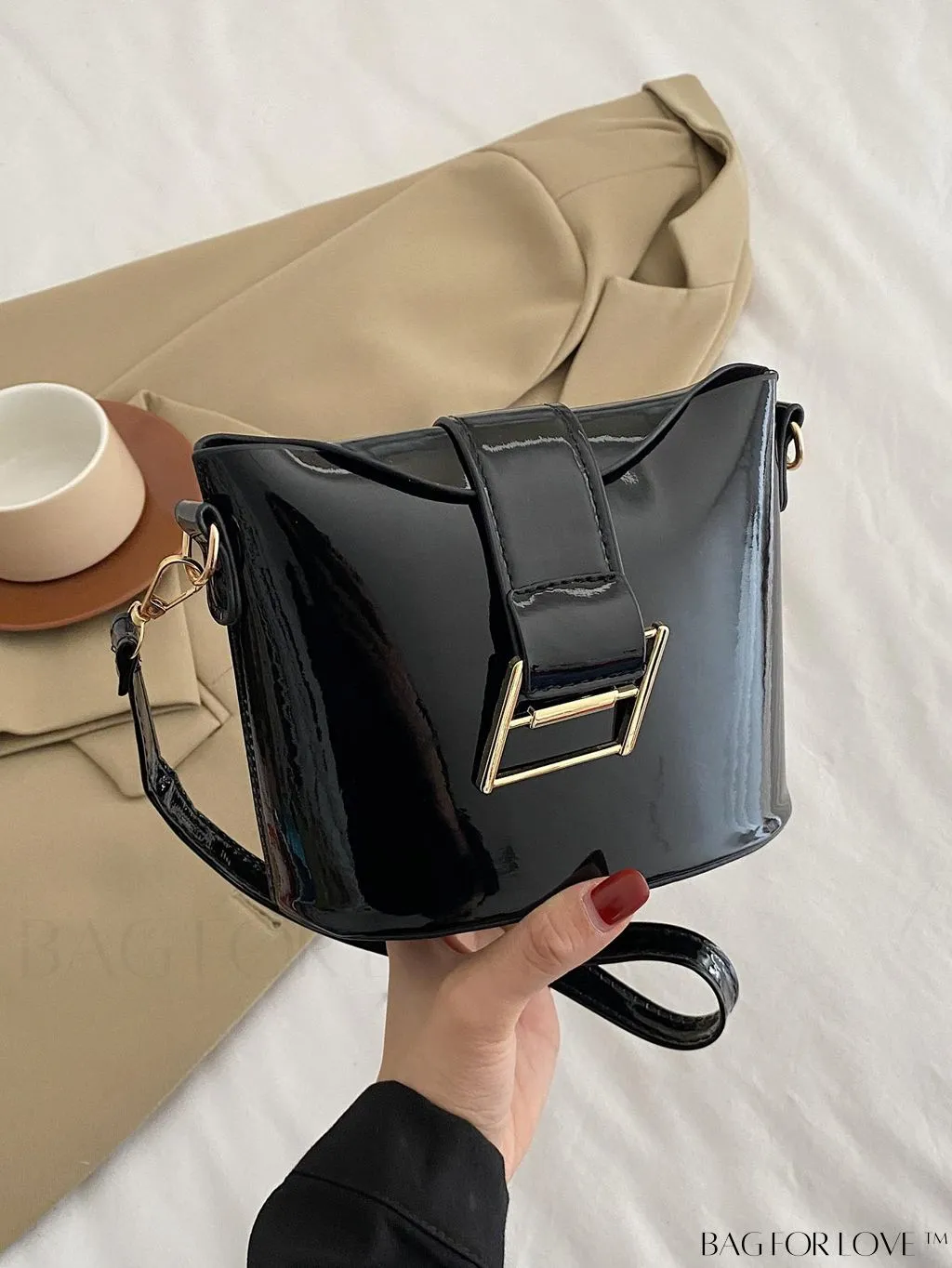 BagForLove - Compact Metallic Decor Bucket Bag with Stylish Appeal