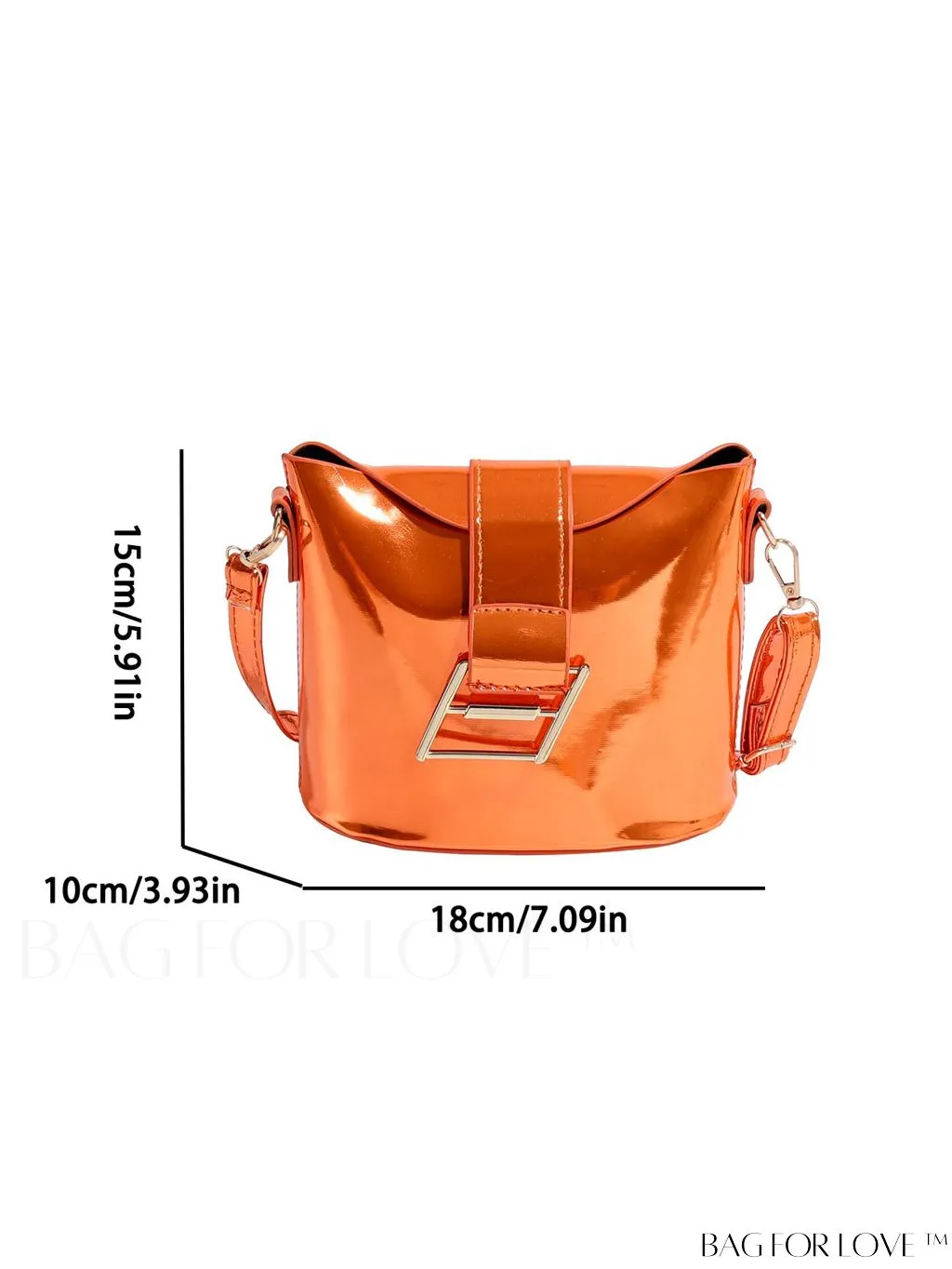 BagForLove - Compact Metallic Decor Bucket Bag with Stylish Appeal