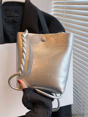 BagForLove - Stylish Compact Shoulder Bag: Mini All-Match Fashion Bucket Design