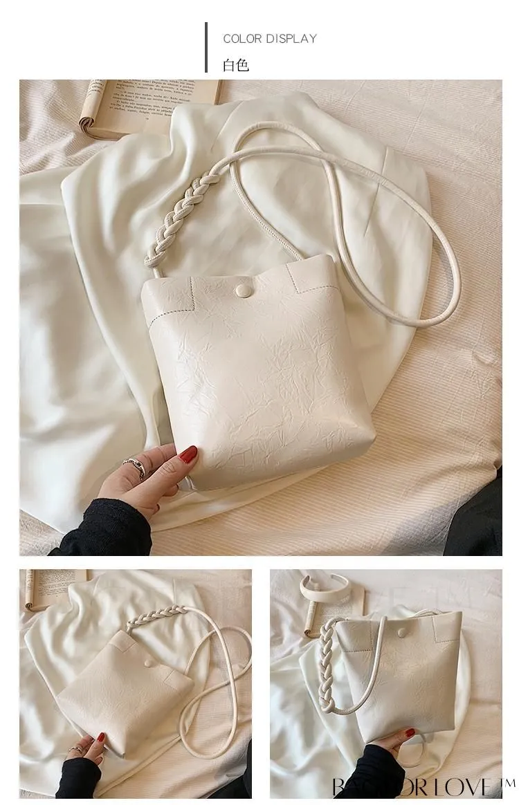 BagForLove - Stylish Compact Shoulder Bag: Mini All-Match Fashion Bucket Design