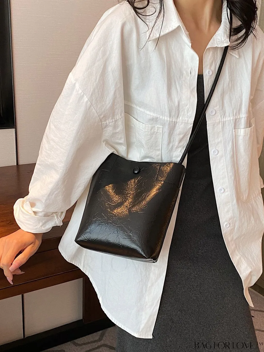 BagForLove - Stylish Compact Shoulder Bag: Mini All-Match Fashion Bucket Design