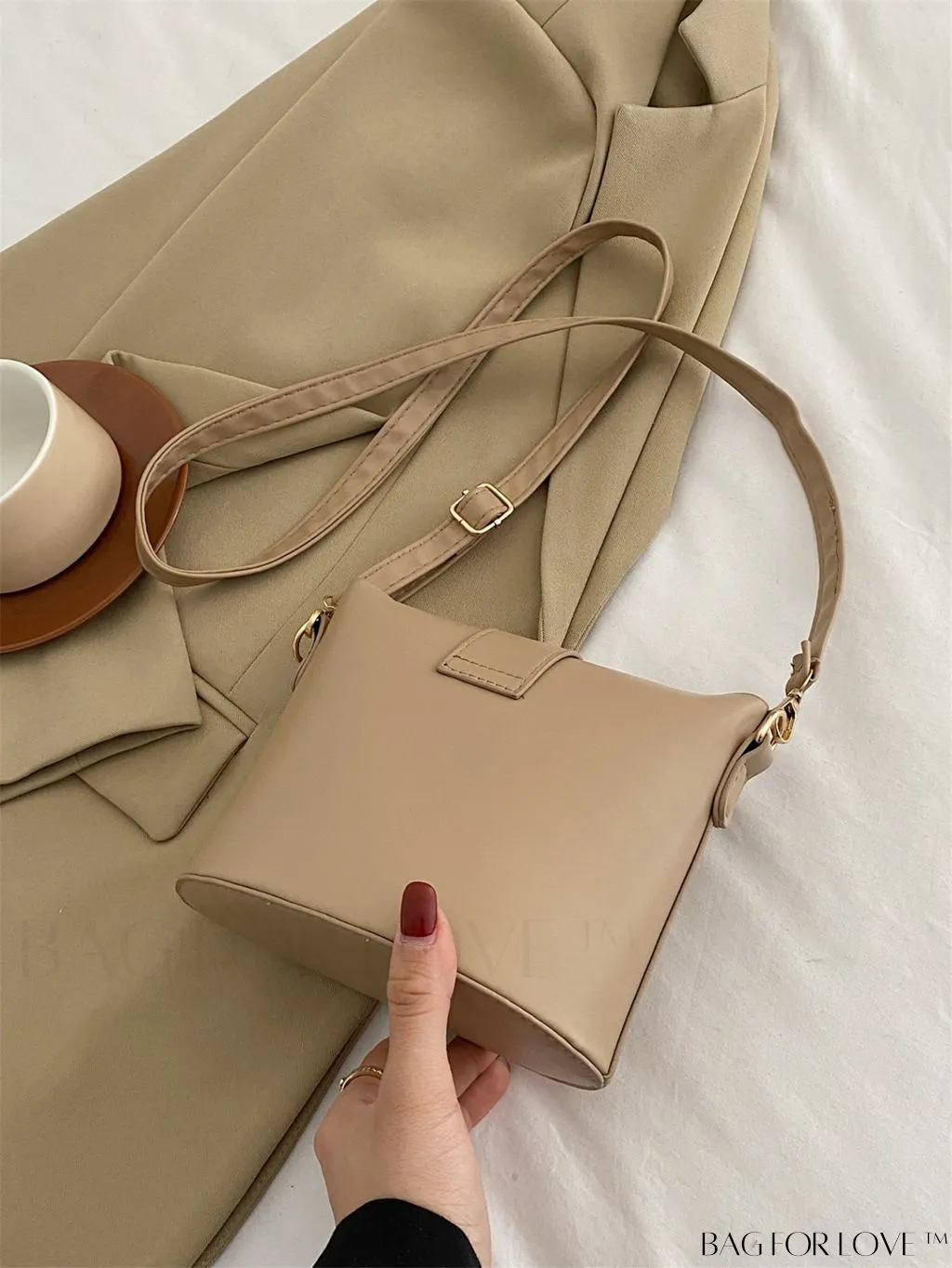 BagForLove - Stylish Korean Cross-Body Bucket Bag - PU Material, Perfect for Summer