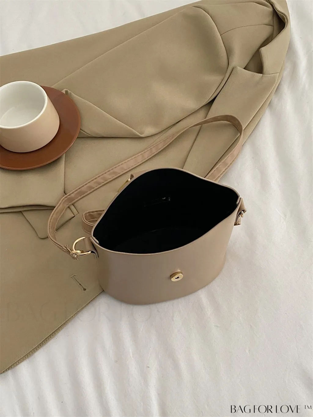 BagForLove - Stylish Korean Cross-Body Bucket Bag - PU Material, Perfect for Summer
