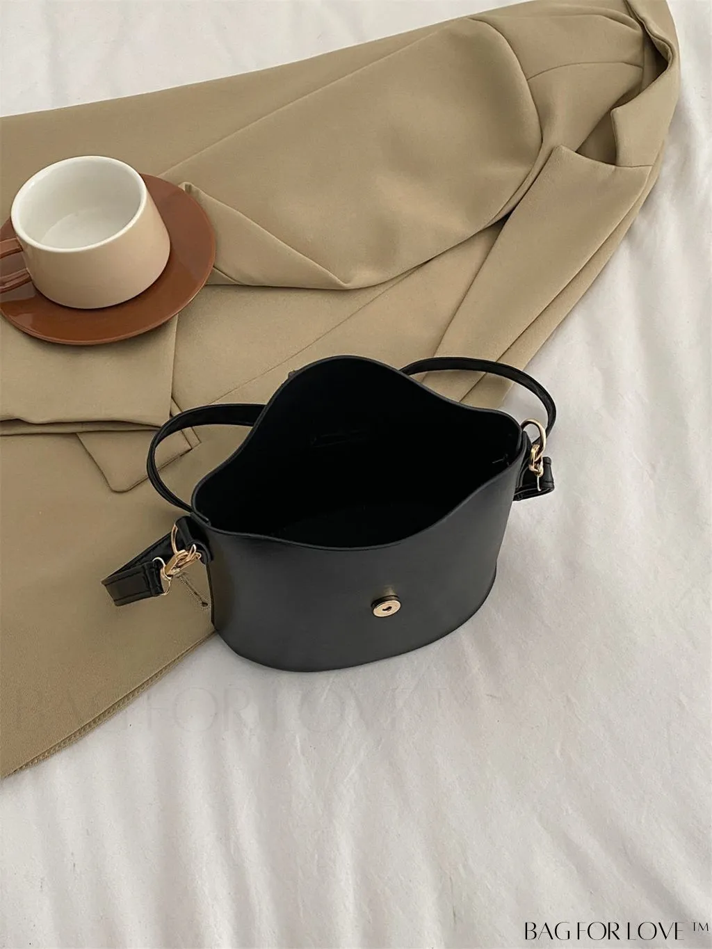 BagForLove - Stylish Korean Cross-Body Bucket Bag - PU Material, Perfect for Summer