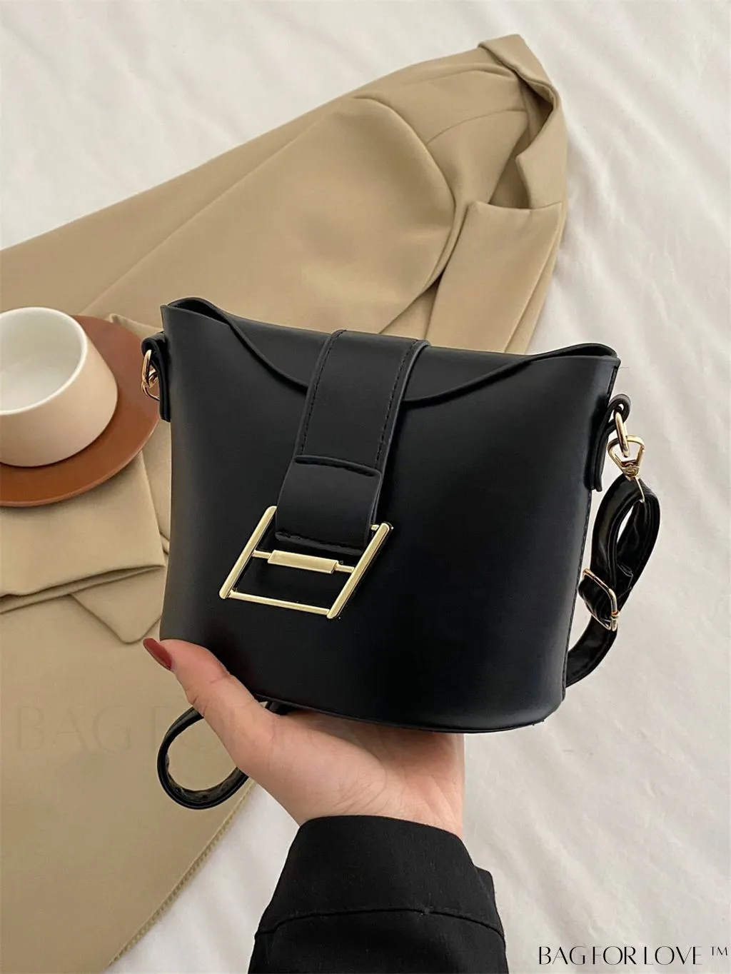 BagForLove - Stylish Korean Cross-Body Bucket Bag - PU Material, Perfect for Summer