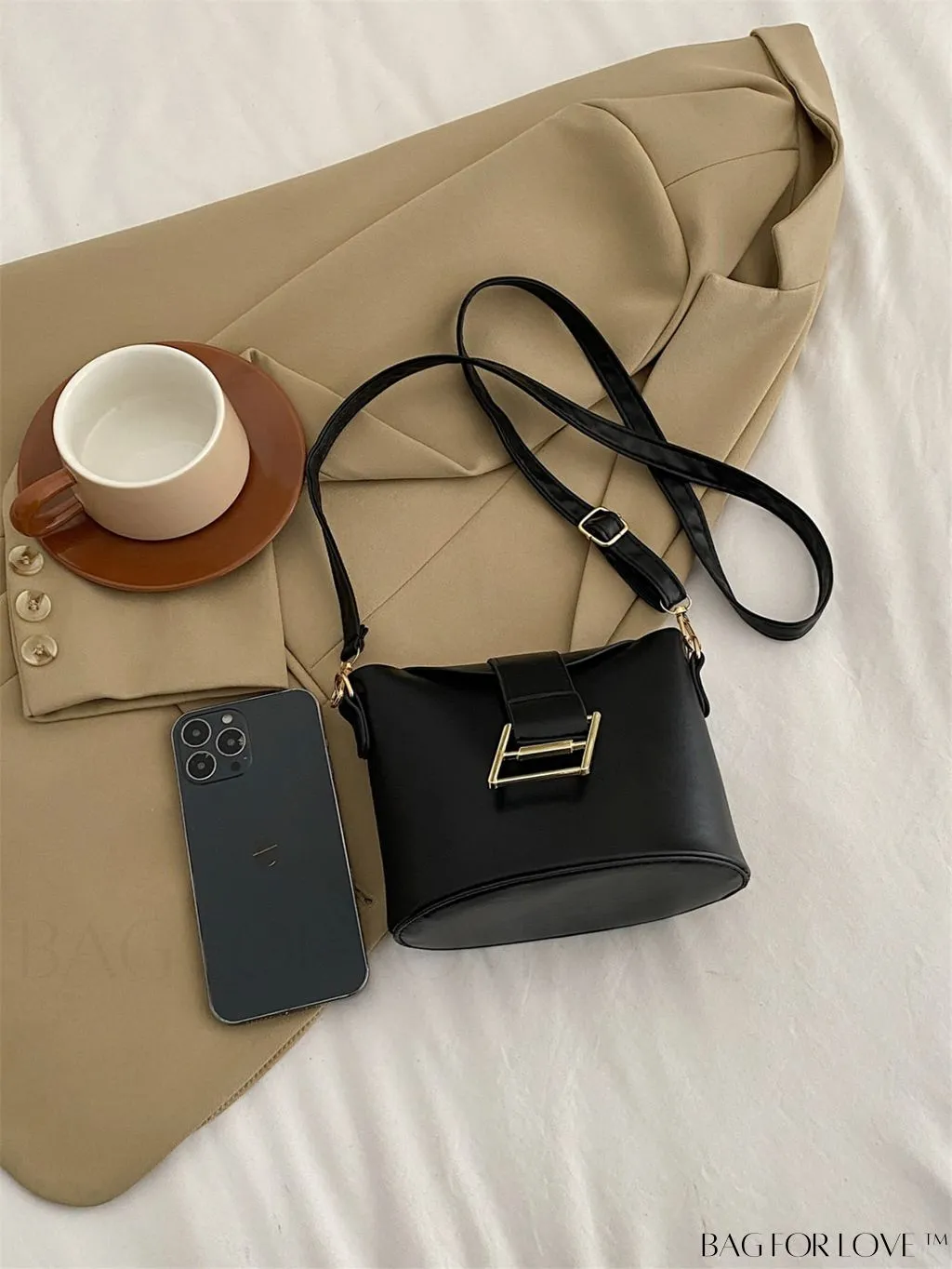 BagForLove - Stylish Korean Cross-Body Bucket Bag - PU Material, Perfect for Summer
