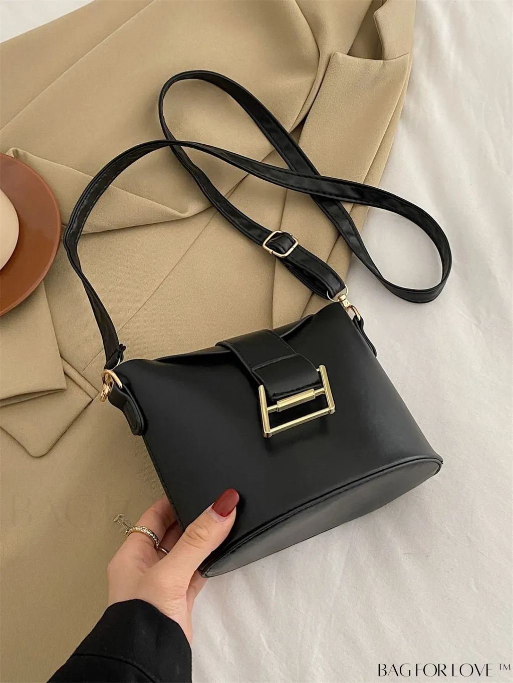 BagForLove - Stylish Korean Cross-Body Bucket Bag - PU Material, Perfect for Summer