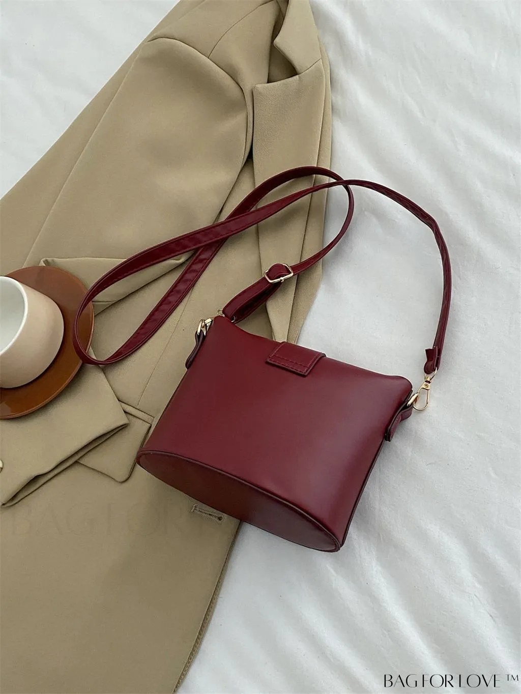 BagForLove - Stylish Korean Cross-Body Bucket Bag - PU Material, Perfect for Summer