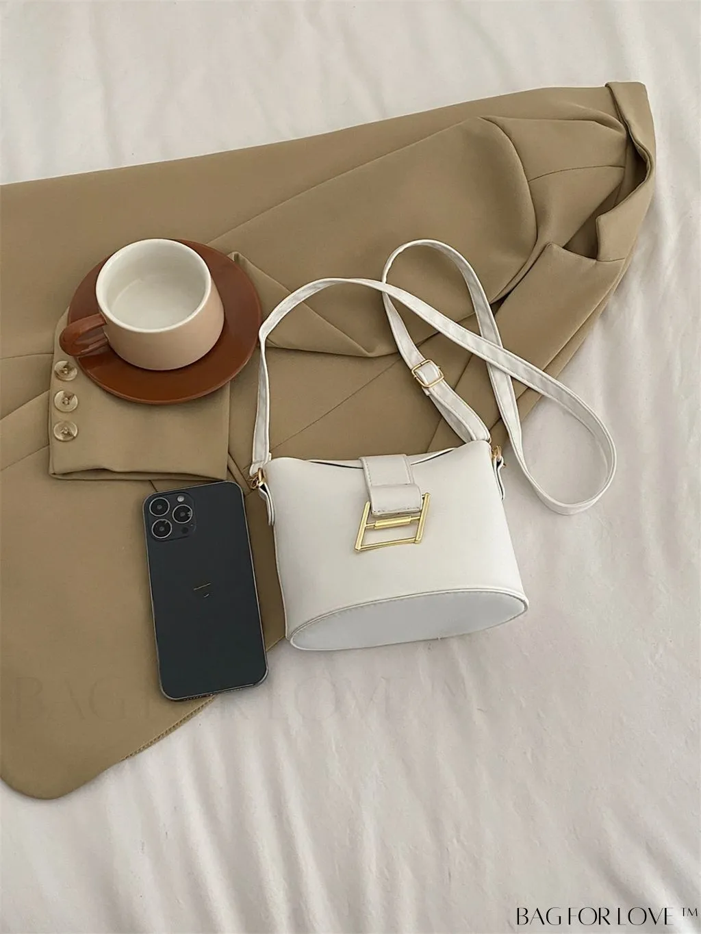 BagForLove - Stylish Korean Cross-Body Bucket Bag - PU Material, Perfect for Summer