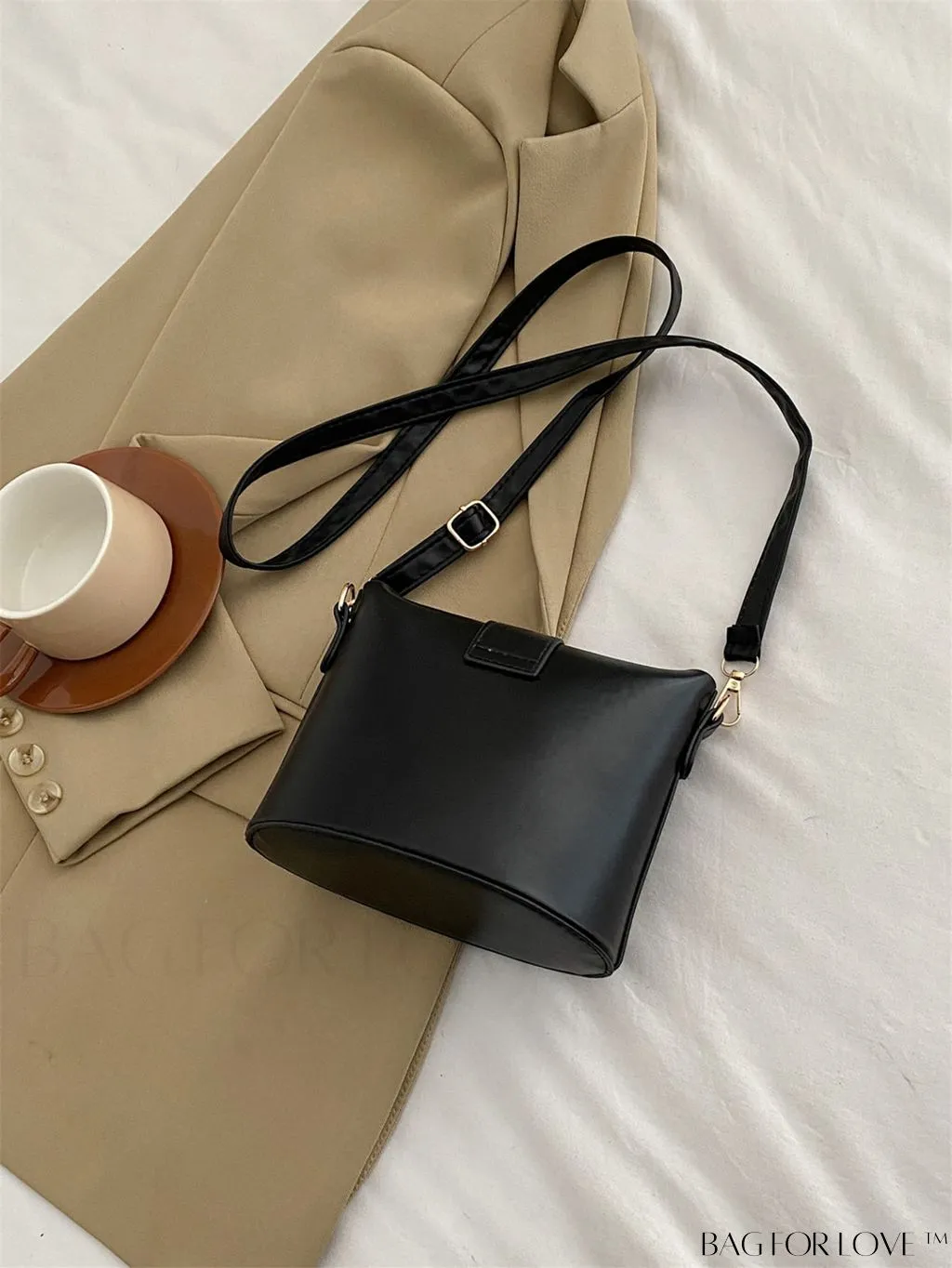 BagForLove - Stylish Korean Cross-Body Bucket Bag - PU Material, Perfect for Summer