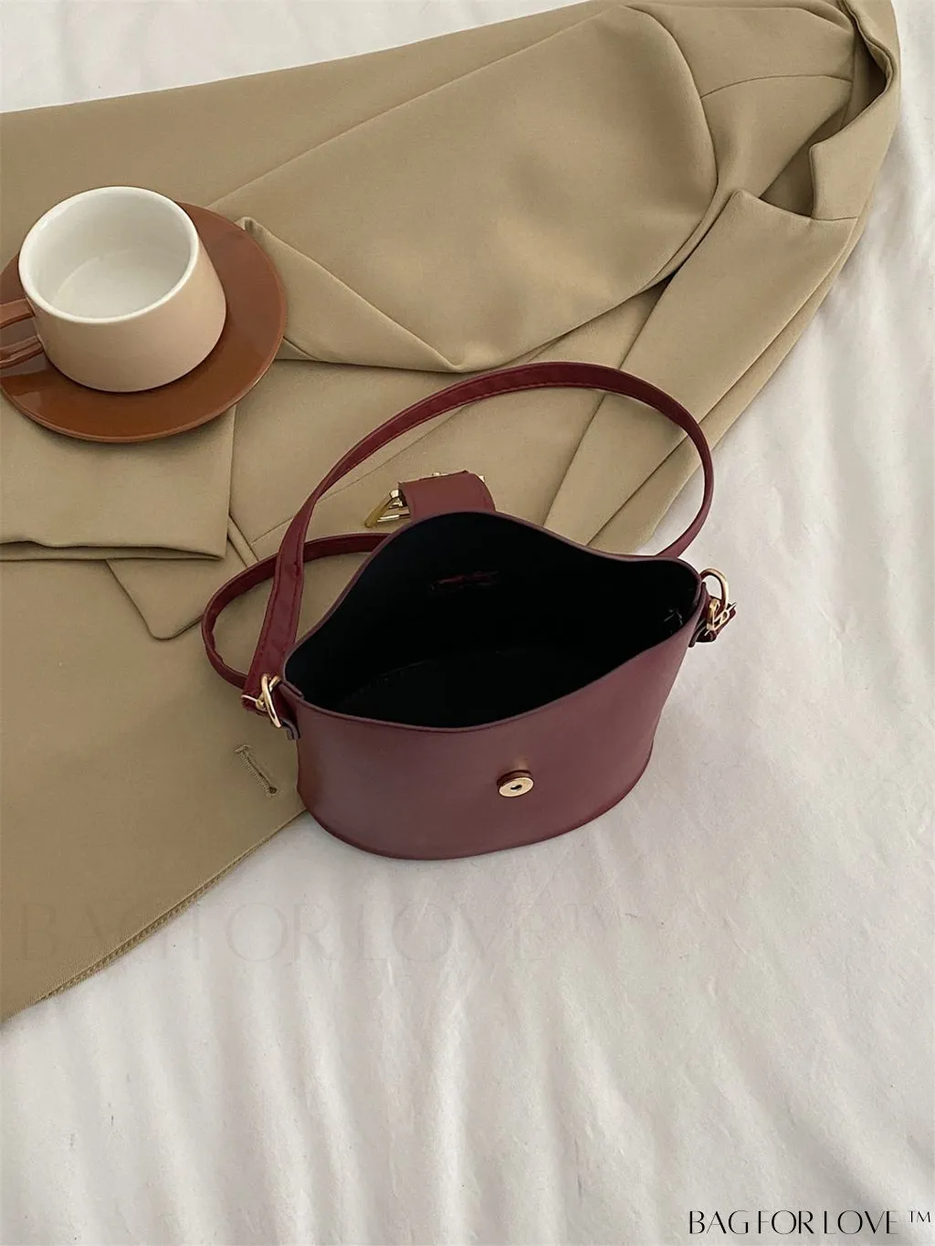 BagForLove - Stylish Korean Cross-Body Bucket Bag - PU Material, Perfect for Summer