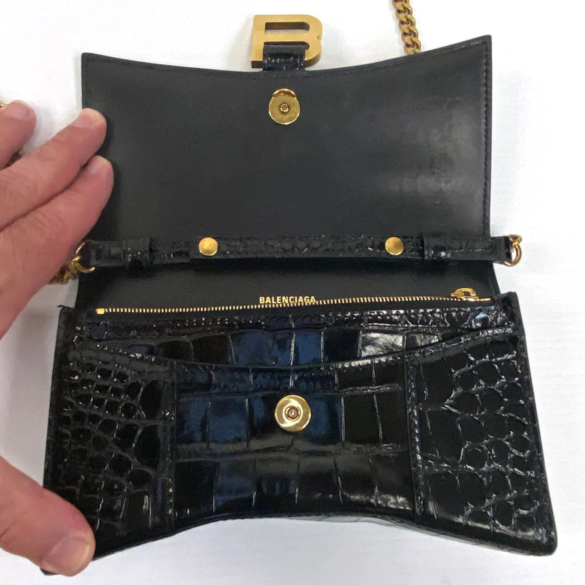 Balenciaga Hourglass Wallet on Chain