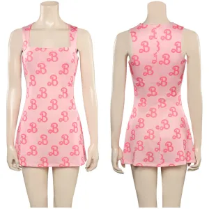 Barbie 2023 Square Neck Bodice Dress Cosplay Costume Halloween Carnival Suit