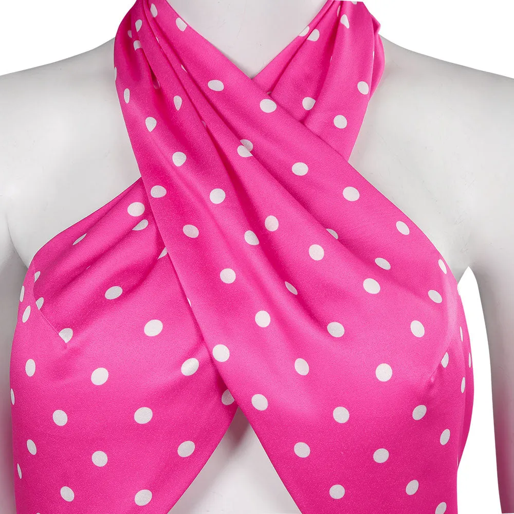 Barbie Cosplay Costume Pink Spots Dress Outfits Halloween Carnival Suit