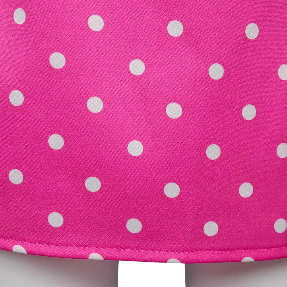 Barbie Cosplay Costume Pink Spots Dress Outfits Halloween Carnival Suit