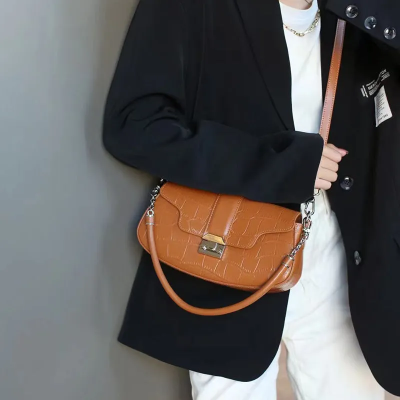 Baska Crocodile Pattern Satchel