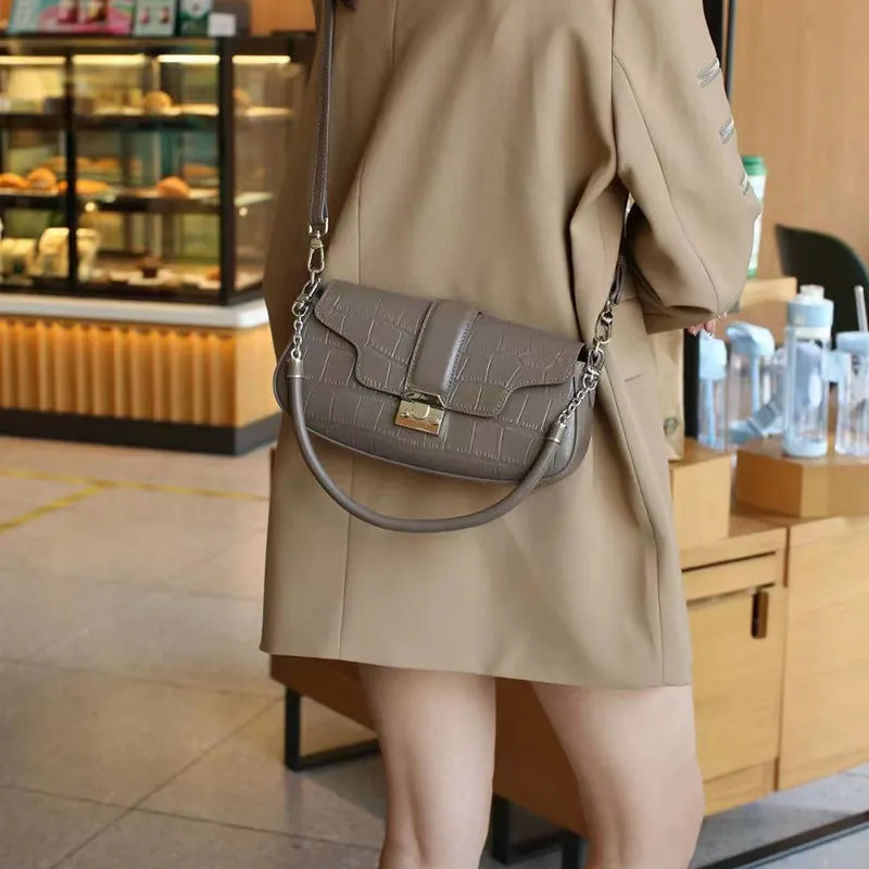 Baska Crocodile Pattern Satchel