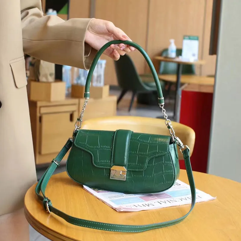 Baska Crocodile Pattern Satchel