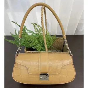 Baska Crocodile Pattern Satchel