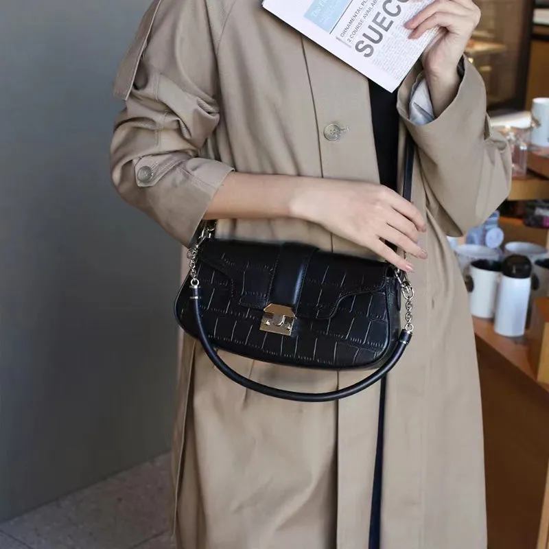Baska Crocodile Pattern Satchel