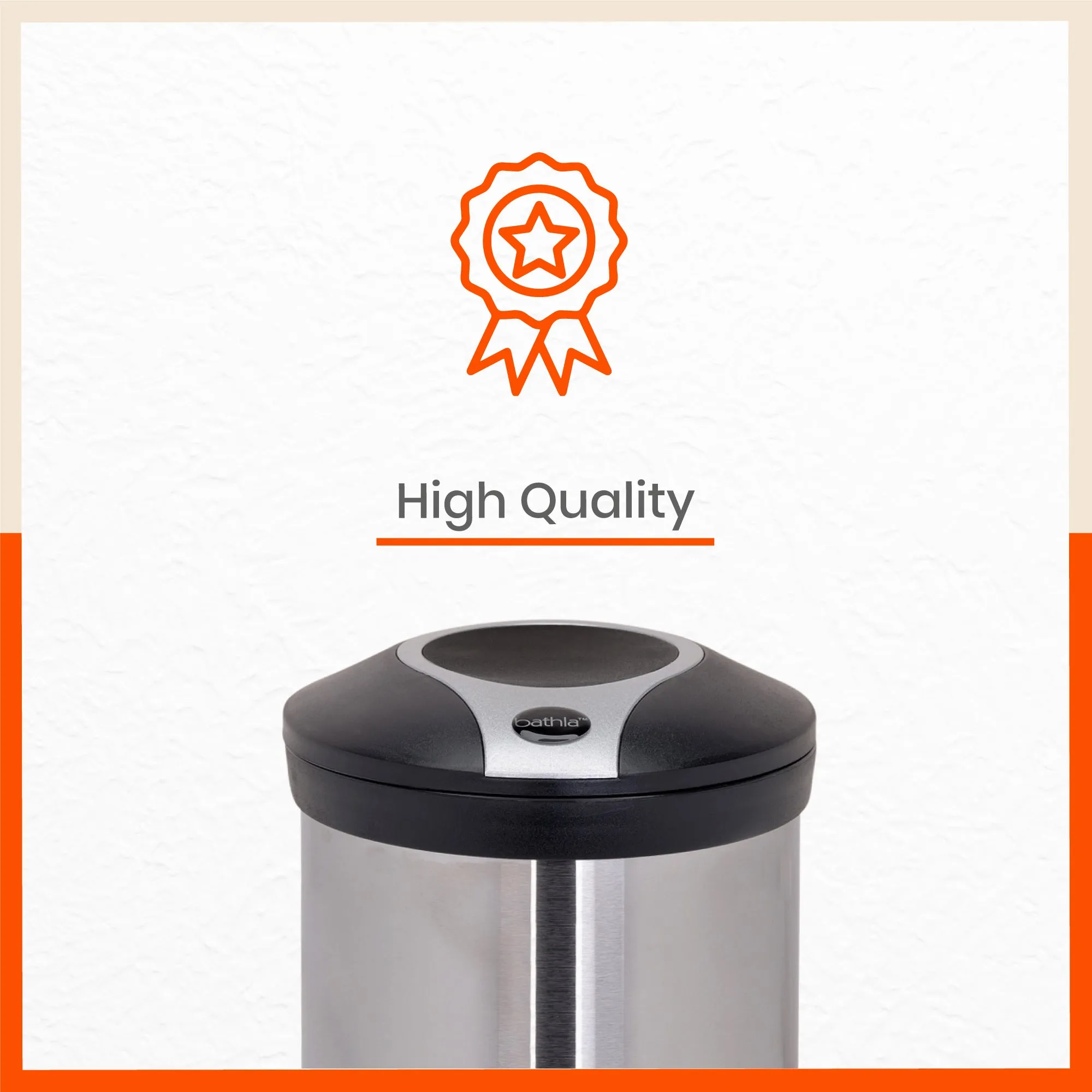 Bathla Silver and Black Stainless Steel Step Bin For Home (20 Ltrs)