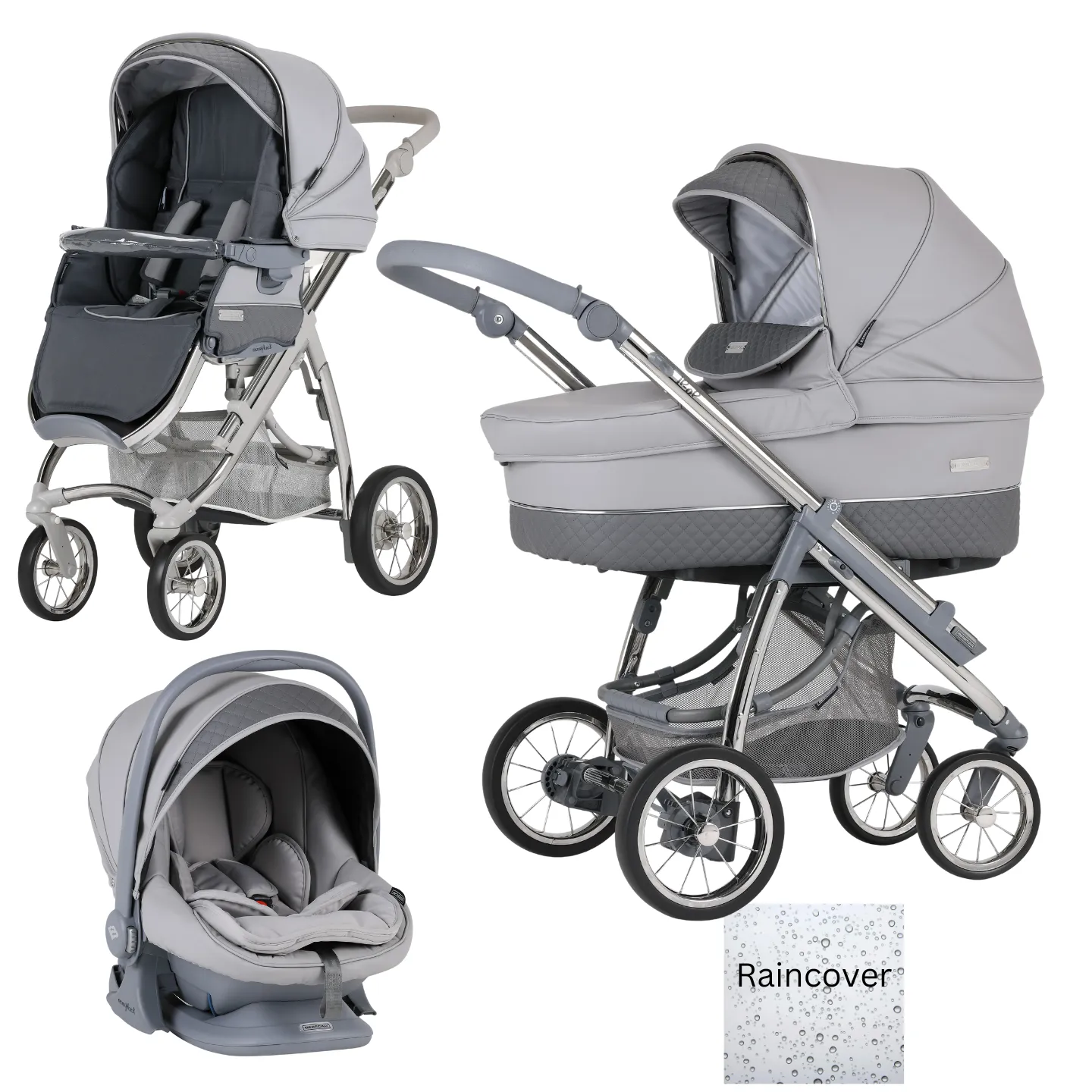 Bebecar Trio Ip-Op XL Classic Travel System - Pewter